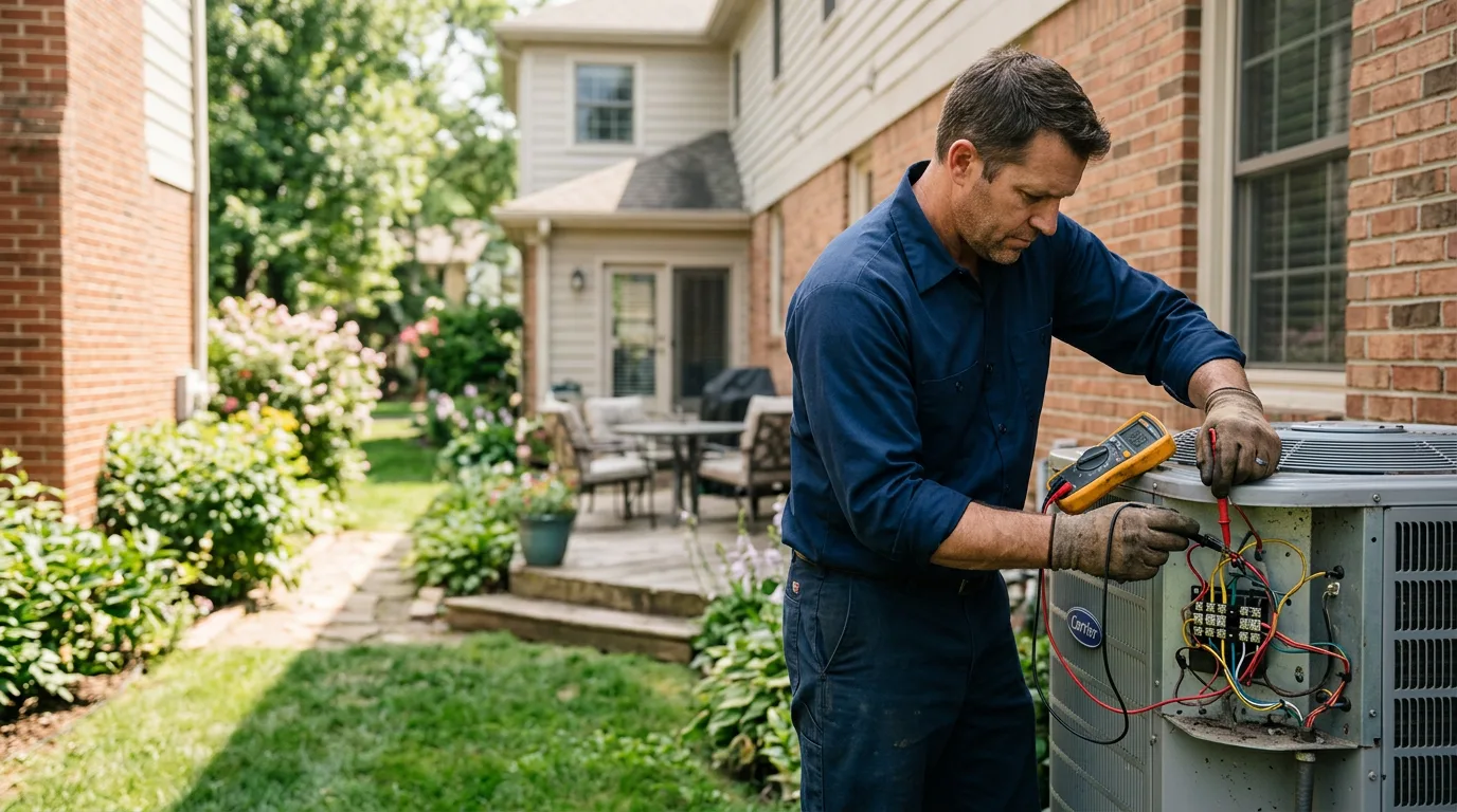 HVAC technician working near Carrollton, TX